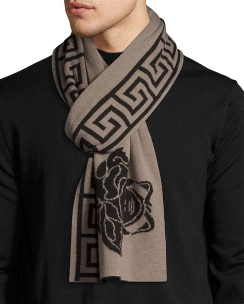 versace medusa scarf mens|Men's Designer Scarves & Ties .